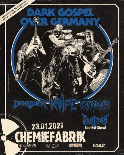 Flyer KNIFE – GAME OVER – CATBREATH - GÖLTZSCH